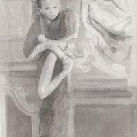 Mother and Son study In Transit