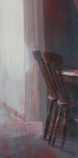 Closeup of The Piano under the Stairs